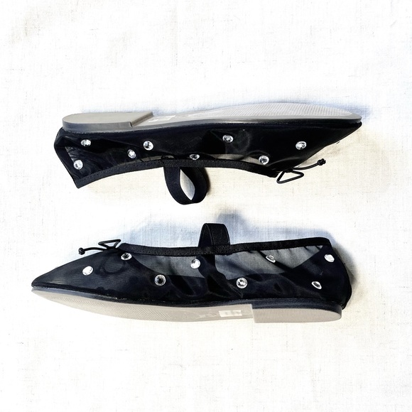 Cushionaire Elegant Mesh Rhinestone Ballet Flats - Picture 2 of 11